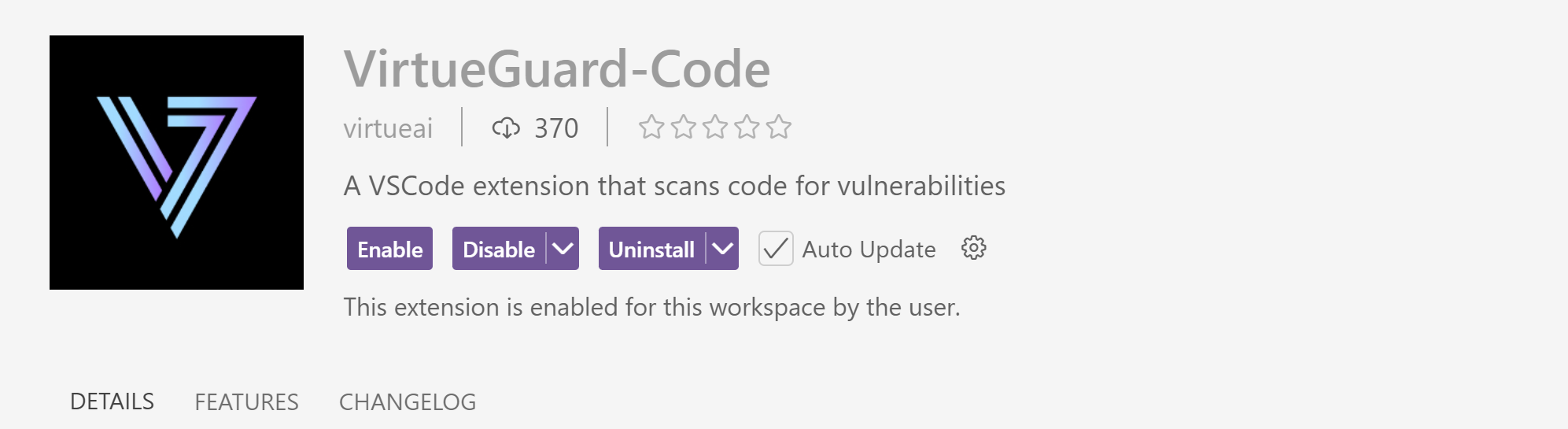 VirtueGuard-Code extension settings